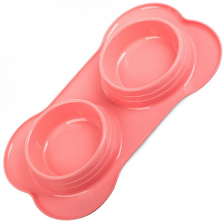 Bol dublu pentru catei si pisici, plastic, PM19109_R3