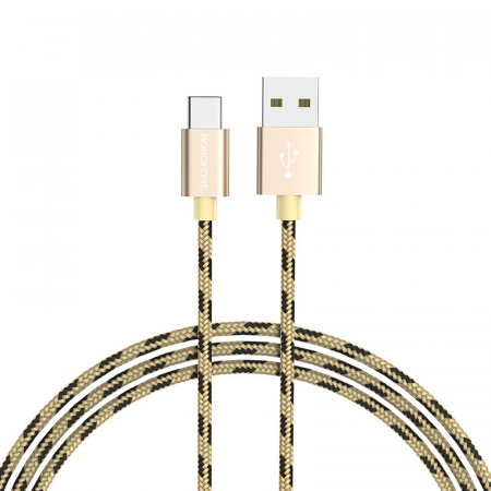 Borofone Cablu BX24 Ring Current - USB to Tip C - 3A 1 metre gold
