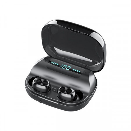 Casti fara fir, in-ear, stereo, Bluetooth 5.0, negru, TWS-10