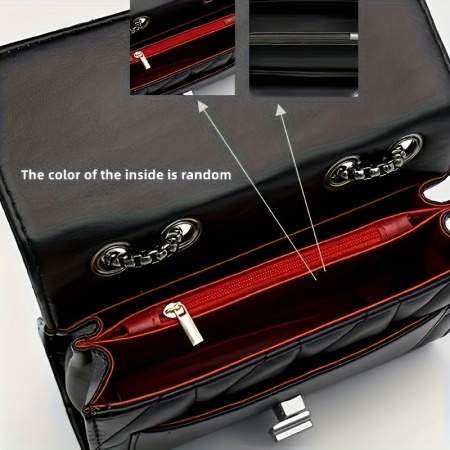 Geantă mini elegantă, cu curea de umăr reglabilă, închidere cu clapetă rotativă, TMMF398582 - Img 5