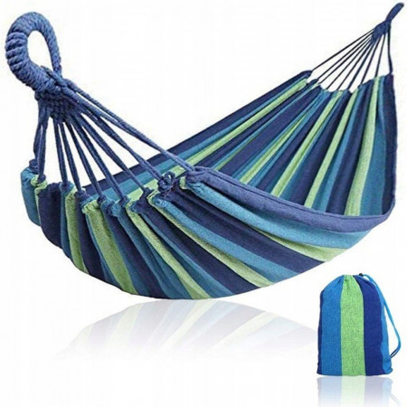 Hamac albastru pentru gradina, 250 cm x 80 cm, PMKR22WZ23