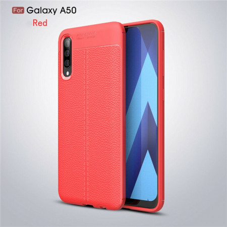 Husa Samsung Galaxy A50 | A50s | A30s Rosie din TPU cu Design de Tip Piele - Img 2