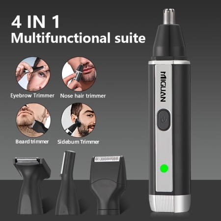 Kit de Îngrijire Profesional 4 în 1 – Aparat de Tuns Multifuncțional pentru Nas, Urechi, Față și Contur, TMAN760924 - Img 7
