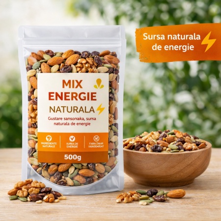 Mix Energie Naturală – Gustare sănătoasă, sursă naturală de energie 300g - Img 2