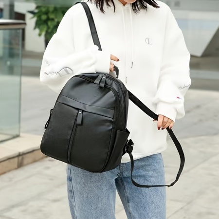 Rucsac Negru Stilat pentru Femei, TMKG665801 - Img 3