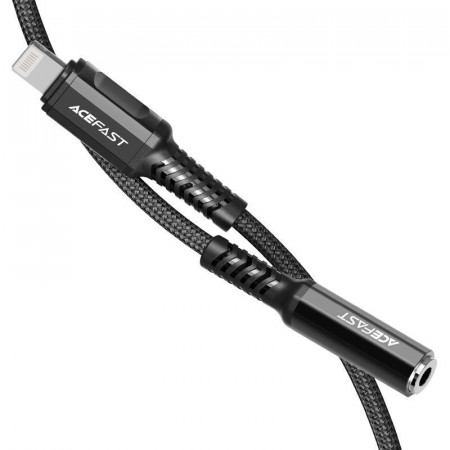 Acefast Cablu C1-05 MFI - Lightning male to jack 3,5mm female - 18cm Negru