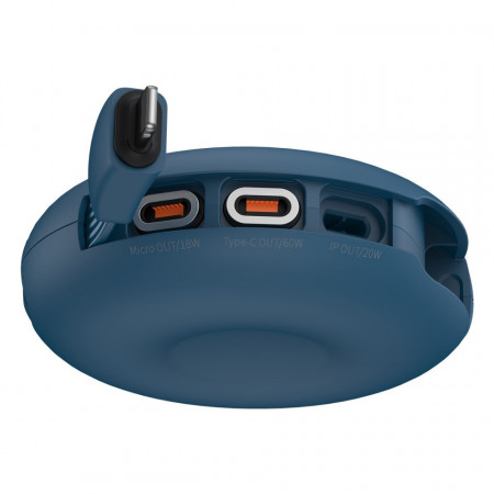Baseus Cablu Zinc Magnetic 3 in 1 - Tip C to Micro USB, Lightning, Tip C - 20W 1 metre (CAMLC-03) blue - Img 2