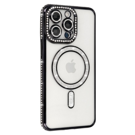 Bling Magsafe Case for Iphone 15 Pro Max black