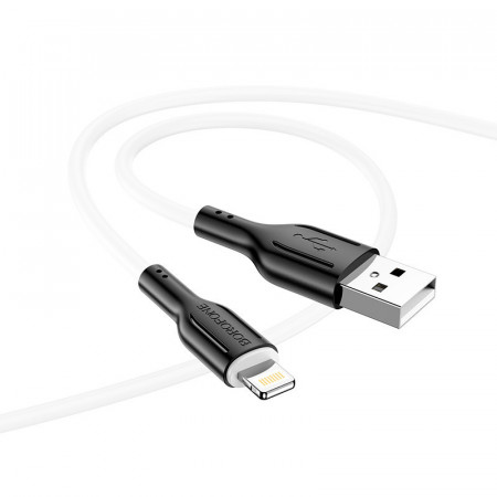 Borofone Cablu BX63 Charming - USB to Lightning - 2,4A 1 metre Negru-alb