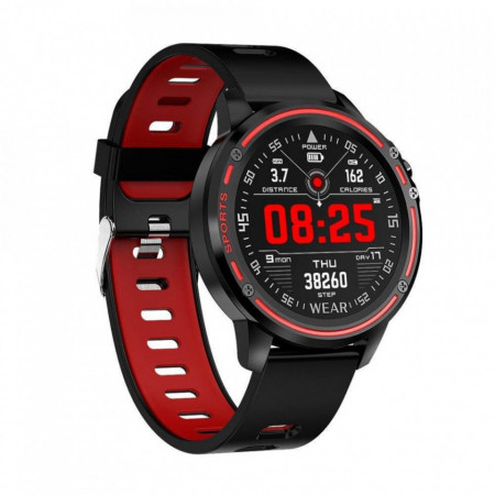 Ceas inteligent L8 Albastrutooth, smartwatch, ecran tactil, sport tracker fitness ,notificare apeluri si mesaje, aparat foto, pedometru compatibil cu iOS Android pentru copii barbati femei, L8, rosu - Img 3