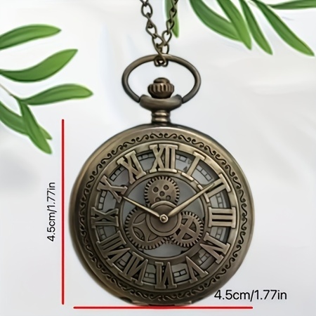 Ceas Vintage Quartz de buzunar, cu cifre arabe, TMLT733343 - Img 4