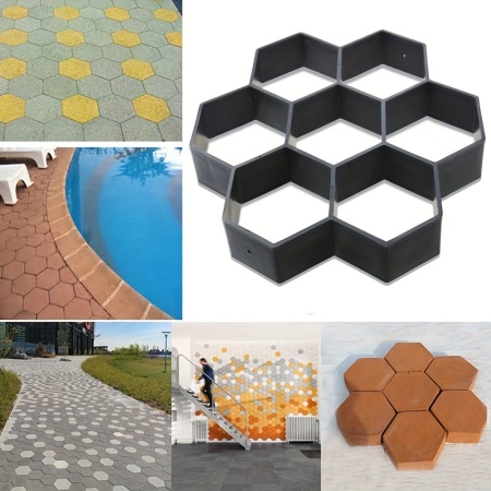 Forma pentru pavaj hexagonal, 28.96cm x 28.96cm x 3.81cm, reutilizabila, pentru alei, PMCF100528