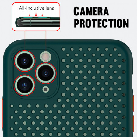 Husa Breath din silicon pentru Iphone 12/ 12 Pro, verde, POK034632 - Img 3