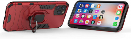 Husa iPhone 11 PRO Rosie Military cu Inel - Img 4