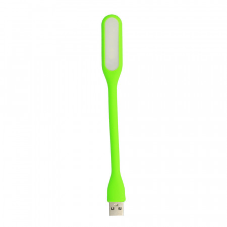 Mini lampa USB din silicon, Verde, URZ000255