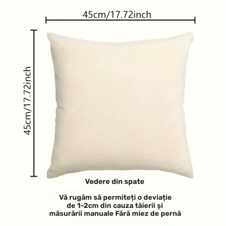 Set 4 Huse Decorative pentru Perne – Design de Craciun, 45x45 cm, TMDQ449287 - Img 6