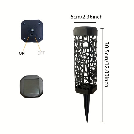Set 4 lămpi solare LED design retro – Proiecție decorativă pentru grădină, TMHG652070 - Img 2