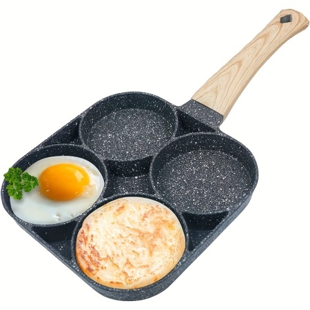 Tigaie cu 4 compartimente, pentru prajit oua, burger sau clatite, PMLU22426 - Img 8