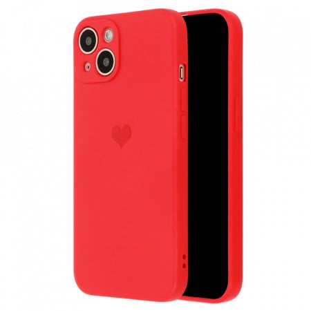 Vennus Silicone Heart Husa pentru Iphone 13 Pro design 1 rosu - Img 3