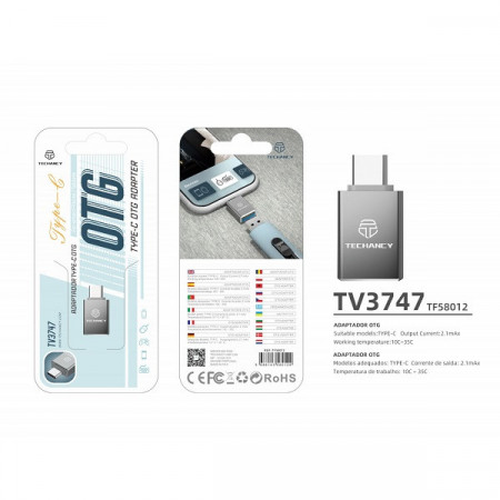 Adaptor USB Typc C Otg, Gri, PMTF580123
