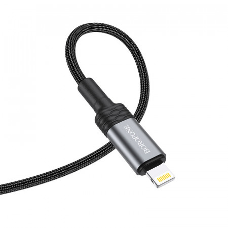 Borofone Cablu BU30 Lynk Smart power-off - Tip C to Lightning - PD 20W 1,2 metri Negru