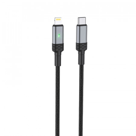 Borofone Cablu BU30 Lynk Smart power-off - Tip C to Lightning - PD 20W 1,2 metri Negru - Img 2