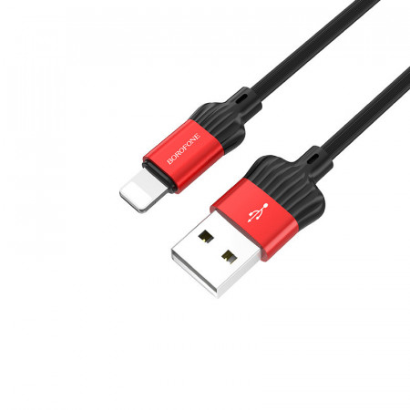 Cablu Borofone BX28 Dignity - USB to Lightning - 2,4A 1 metru rosu