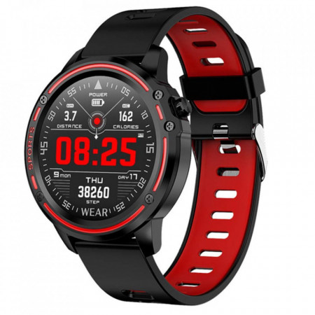 Ceas inteligent L8 Albastrutooth, smartwatch, ecran tactil, sport tracker fitness ,notificare apeluri si mesaje, aparat foto, pedometru compatibil cu iOS Android pentru copii barbati femei, L8, rosu
