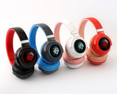 Earphones GJBY - BLUETOOTH HZ-BT633 Red-pink