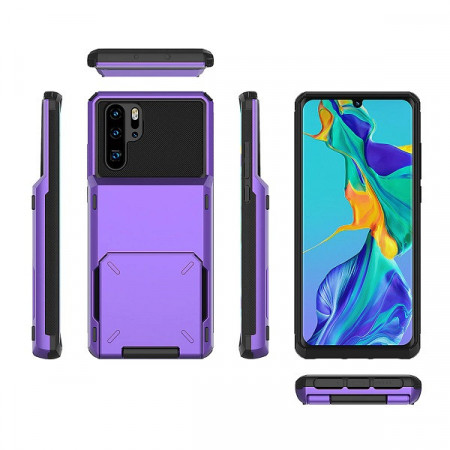 Husa Huawei P40 Pro - Book Type Card Holder, mov, HWP40PRO-006 - Img 3