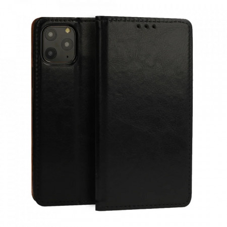 Husa pentru SAMSUNG GALAXY S21, negru, (piele italiana originala)