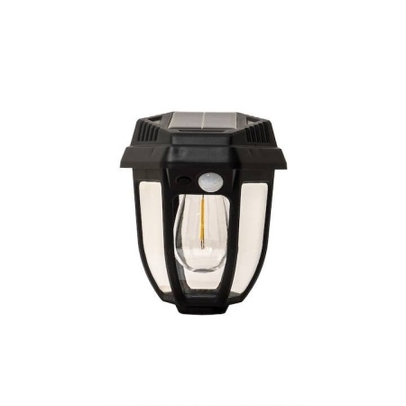 Lampa solara tip felinar 18W Smartix, Acumulator 1200mAh, Senzor 5-8M, Pentru exterior, Suport inclus, Panou solar inclinat, 600 Lumeni, Negru, AD1858 - Img 4