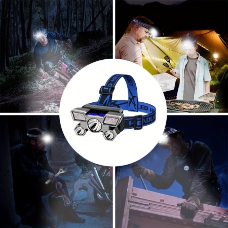 Lanterna de cap cu incarcare USB, multiple moduri de iluminare, PMER161855 - Img 5