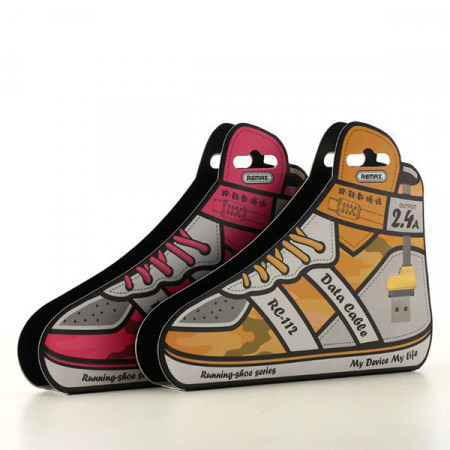 REMAX Cablu Running Shoe RC-112a - USB to Tip C - Alb - Img 2