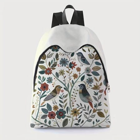 Rucsac Damă Birdie, cu Design Floral și Păsări – Stil Boho Chic, TMKP414235