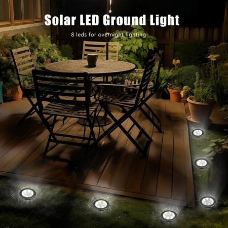 Set 12 lămpi solare LED pentru sol – iluminat decorativ și funcțional pentru grădină, TMHP472366 - Img 6