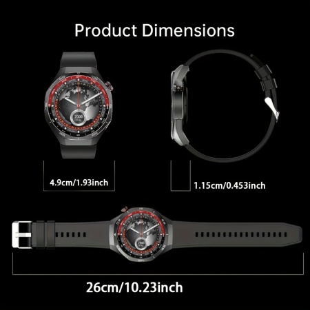 Smartwatch Sport cu ecran tactil, bratara metalica + silicon, TMRU7157377 - Img 4