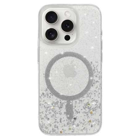 Tel Protect Moonlite Magsafe Case for Iphone 15 Pro Max silver clear