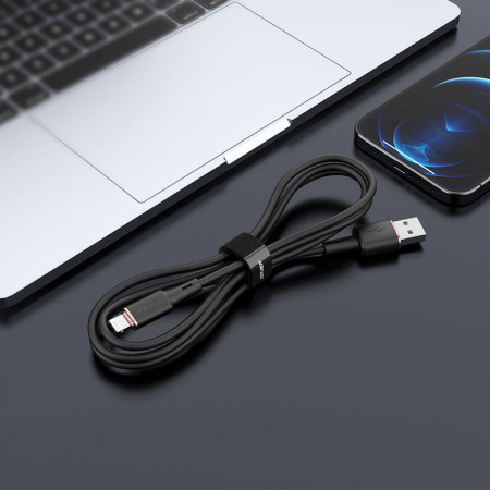 Acefast Cablu C2-02 MFI - USB to Lightning - 2,4A 1,2 metri Negru - Img 2