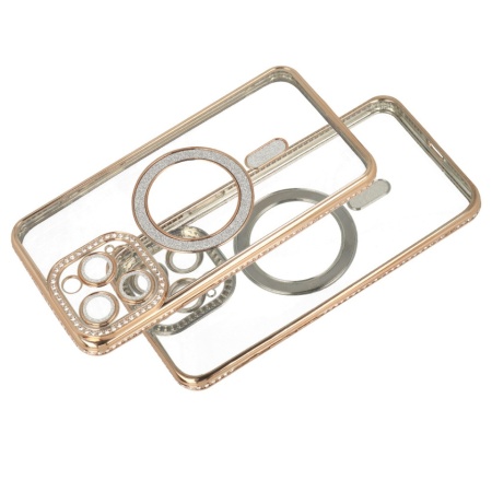 Bling Magsafe Case for Iphone 13 gold - Img 4