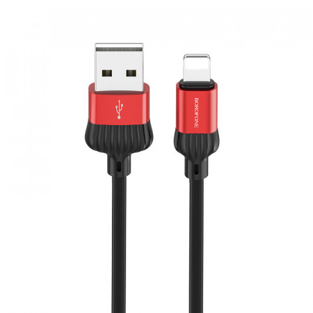 Cablu Borofone BX28 Dignity - USB to Lightning - 2,4A 1 metru rosu - Img 3