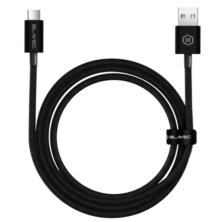 Cablu împletit Blavec Candy - USB la Tip C - PD 60W, 3A, 1 metru, Apple CarPlay/Android Auto (CCA-UC3B10) Negru, MGKABAV1761