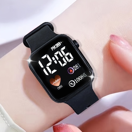 Ceas Sport Led Unisex, Quartz, afisaj Digital, Negru, TMYE3410110 - Img 8