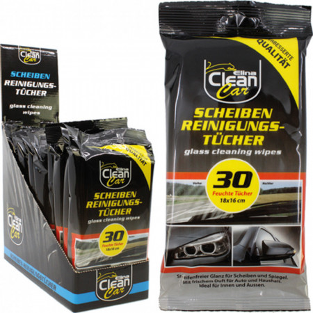 Elina Clean Car Servetele Curatare geamuri masina, 50 gr, 30 buc, PM404203