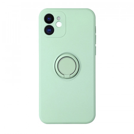 Husa pentru SAMSUNG GALAXY S21 ULTRA, Vennus Silicone cu inel, menta - Img 2