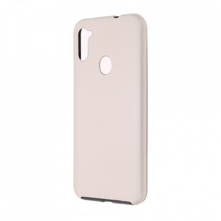 Husa Samsung Galaxy A11 - 360 Fully cu Spate din Policarbonat si Folie din Silicon - Crem - Img 3