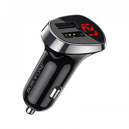 Incarcator auto Borofone BZ15 Auspicious - 2XUSB - 2.4A, Negru, ŁAD001441 - Img 9