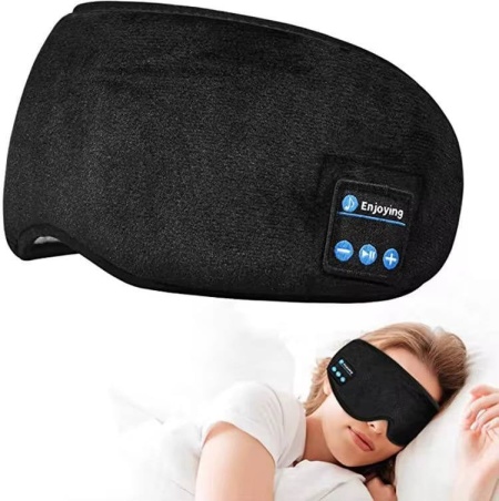 Masca de dormit Smartix cu Casti Wireless Stereo, Bluetooth 5.0, Negru, AD2026 - Img 5