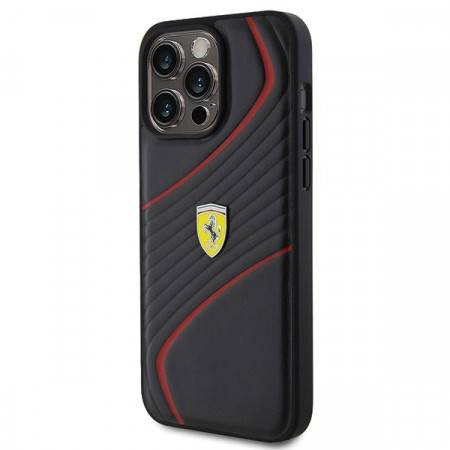 Original FERRARI hardcase Twist Metal Logo FEHCP15XPTWK do Iphone 15 Pro Max Black