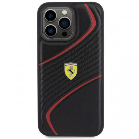 Original FERRARI hardcase Twist Metal Logo FEHCP15XPTWK do Iphone 15 Pro Max Black - Img 2